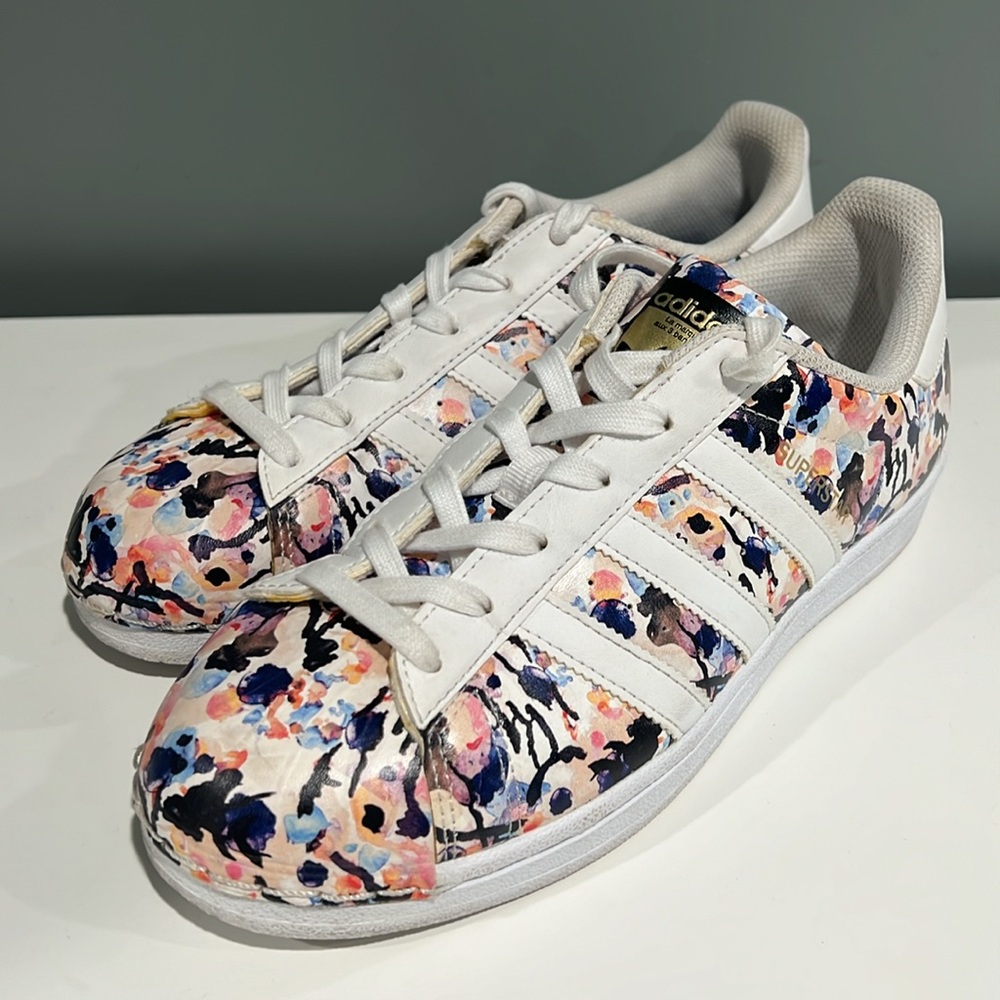 Floral Adidas Superstars